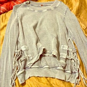 Free People Long Sleeve Sweater with Side Ties